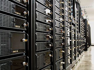A Group of Rack Mounted Servers